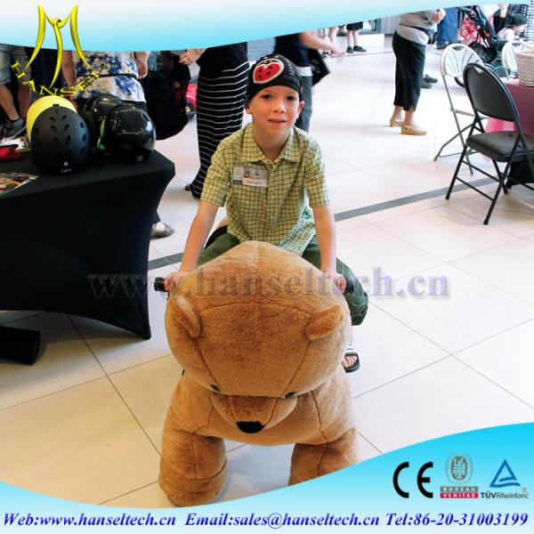 Hansel carnival plush toys stuffed animals on wheels for rent and video for kiddie rides