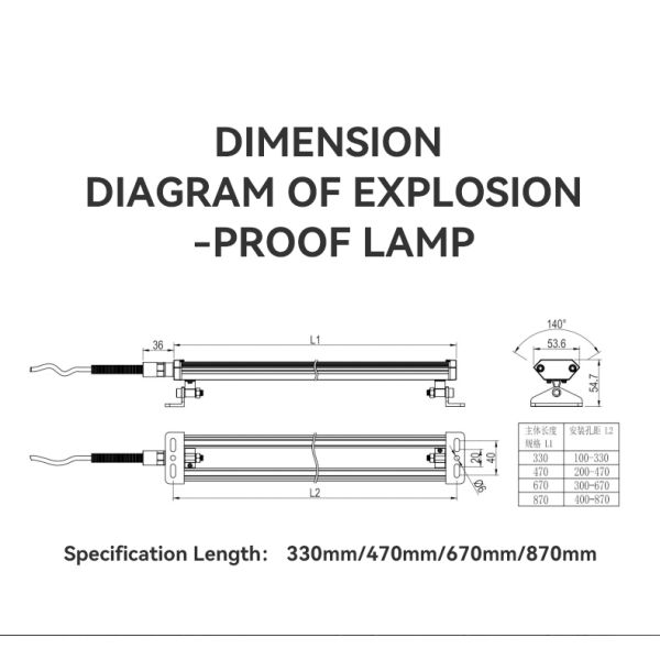 F9X Industrial Machine Tool Light 70000H Lifespan CE Certified