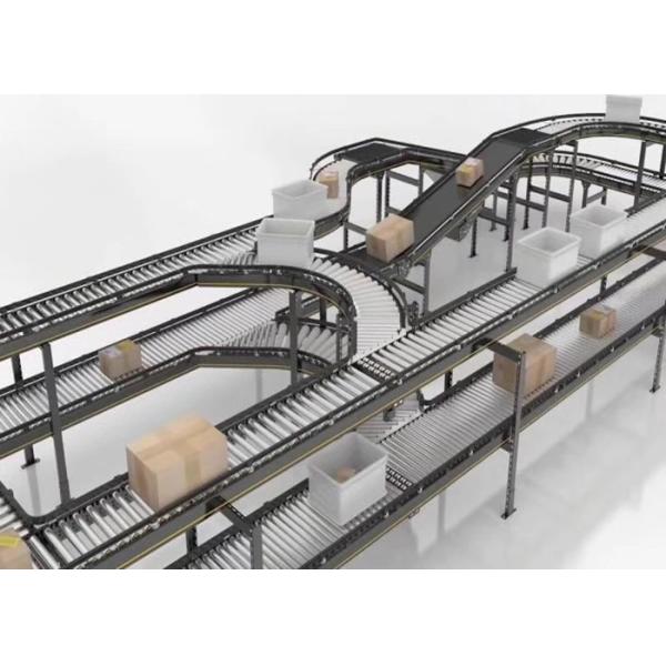 550mm Effective Width Horizontal Belt Conveyor System With 750mm Height For Production Lines