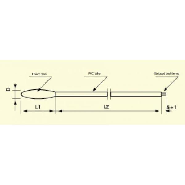 CQC Certificated Waterproof CWF Precision Custom NTC Temperature Sensor 10KOHM 3950 For HVAC and Refrigeration
