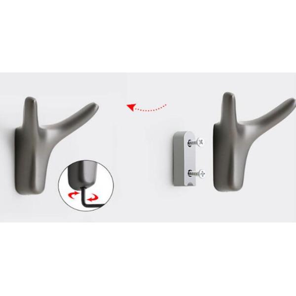Simple Modern Chrome Cloth Hanging Hooks Wall Mounted Adjustable Hat Holder Zinc Gold Cap Holder