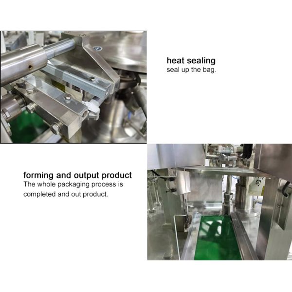 Liquid Packaging Machine: Triangular Bags, Secondary Dosing Liquid Paste Products Equipped with Liquid Pump Ring Feeder