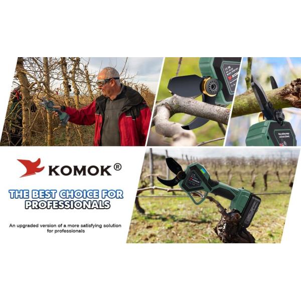 Komok 1000W Cordless Electric Shears 42mm Cutting Diameter With Finger Protection Function