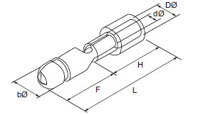 46.jpg Bullet Shape Insulated Cable Lugs Pre Insulation Crimp Audio Wiring Tin Plating
