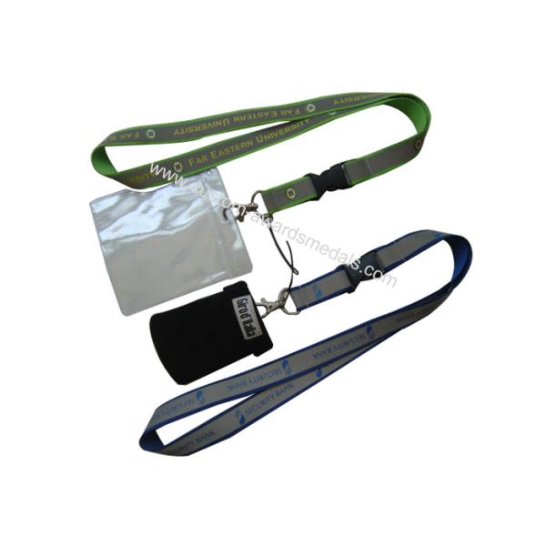 Silk Screen Printing Lanyard, Luggage Belt Lanyard With Reflection Band, Mobile Strap And Id Holder