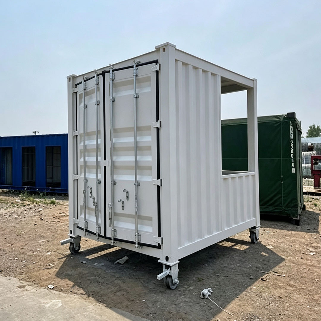10HC High Durability Customizable Outdoor Kiosk Fast Build Steel Frame Modular Container Houses Prefab Container Shops Coffee