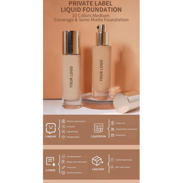 Lightweight Full Coverage Foundation Private Label Natural Makeup Foundation Liquid Foundation Makeup