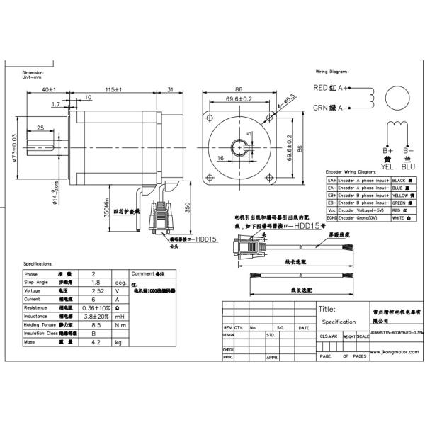 Low Speed Nema 34 Closed Loop Stepper Motor 8.5N.M Holding Torque Stepper Driver With Encoder For CNC Machine