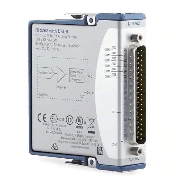 National Instruments NI-9262 C Series Voltage Output Module with 6 Channels 1 MS/s per Channel and 16-bit Resolution