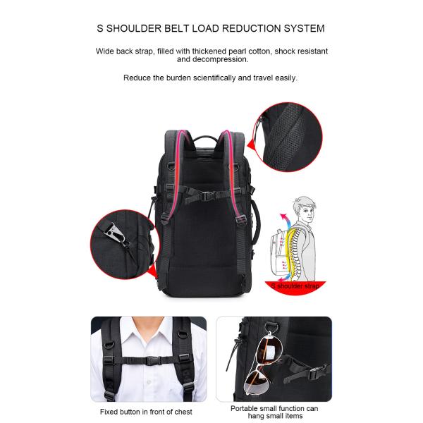 20-35L Waterproof Travel Laptop Backpack With Charger OEM ODM