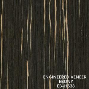 China Customized Reconstituted Ebony Wood Veneer H638 Straight Grain Thickness 0.15-0.6 mM Paper Back From China Manufacturer on sale