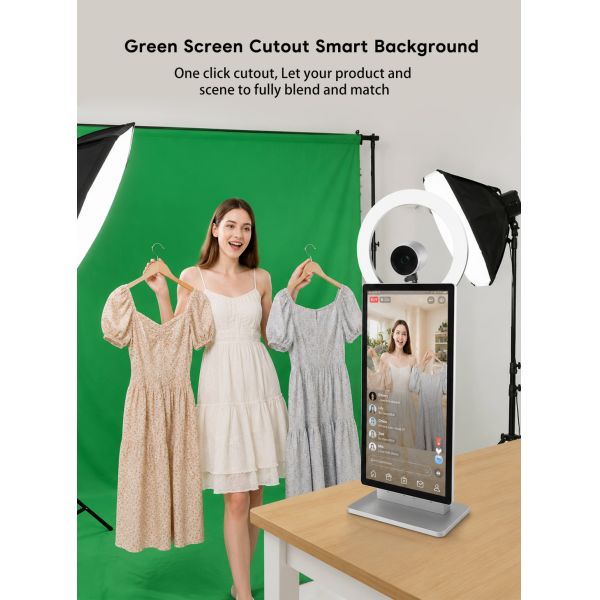 All-In-One 15.6 Inch Interactive Screen for TikTok Facebook Live Streaming Broadcasting Portable Service Equipment