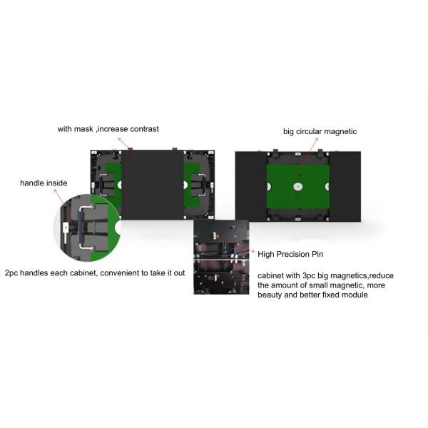 Meeting Room Indoor Fixed LED Display Fine Pitch Die Casting Panel 16/9 Format Option