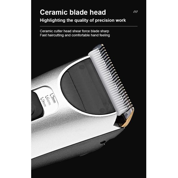 2200mAh Electric Hair Trimmer , 100v-240v Waterproof Clippers Rechargeable