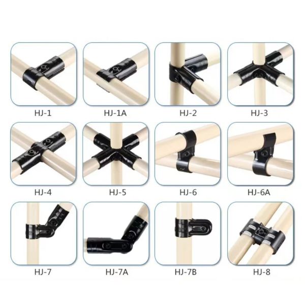 HJ-22 High Quality Steel Metal Tube Connector Fitting Box Packed for Lean System Pipes