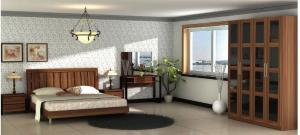 China Multi Color Full Bedroom Furniture Sets Melamine Finishing Panel Furniture on sale