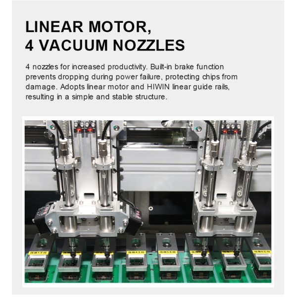 KA42-5000 High Speed Automatic Tape IC Programming Machine 5000UPH 4 Programming Stations SMT IC Burner