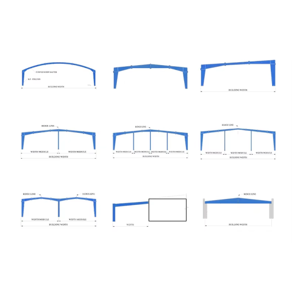 1000 Square Meter Prefabricated Ready Made Steel Structure Warehouse Building for Food Factory