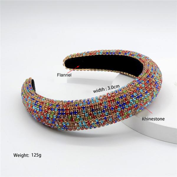 Luxury Rhinestone Silk Makeup Headband 100g Weight 3cm Width