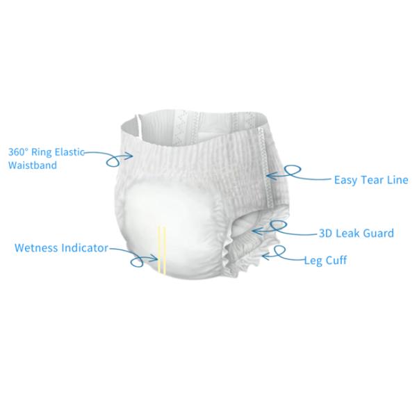 Solid Toddler Pull Ups Diapers Pants With Pull Up Closure Type And Pattern