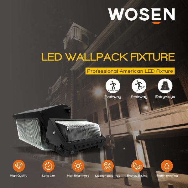 Ip65 Solar Outdoor Wall Lights 70w LED Wall Pack Lights For Parking Lot