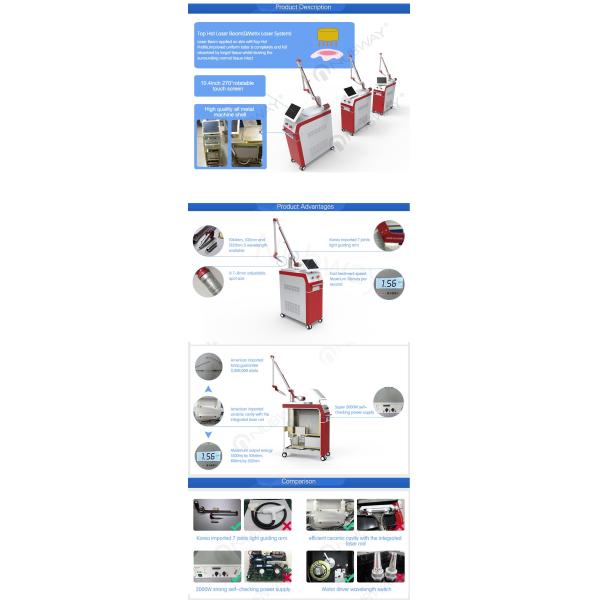 beauty equipments for salons clinics! professional 1064nm & 532nm nd yag laser tatoo remover