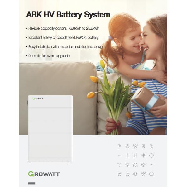 23.04 Kwh Lithium Ion Solar Battery High Voltage LFP Growatt Ark