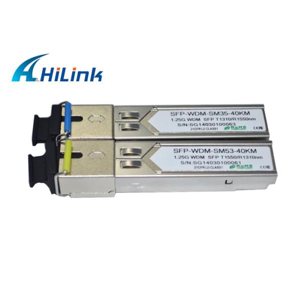 SC/LC Simplex DDM WDM SFP Transceiver Module BIDI 1.25G 40KM