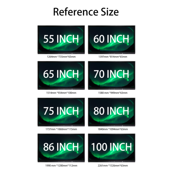 86-Inch Android LCD Interactive Smart Board with White LCD and Black Frame for School & Office Touch Screen Digital Board