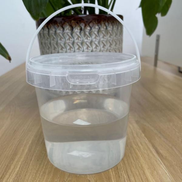 1L-10L Clear Plastic Buckets with Lid and Handle Multi-Functional Thickness 1.0-2.5mm