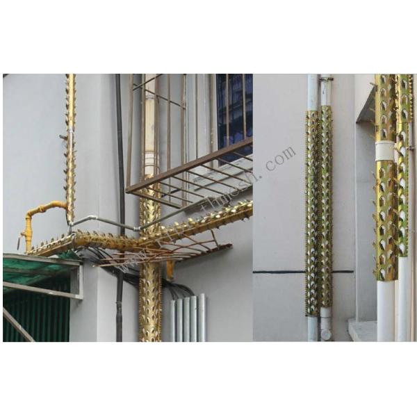 Dia 25mm-110mm Anti Climb Wall Spikes , Metal Nail Plate 50cm Height