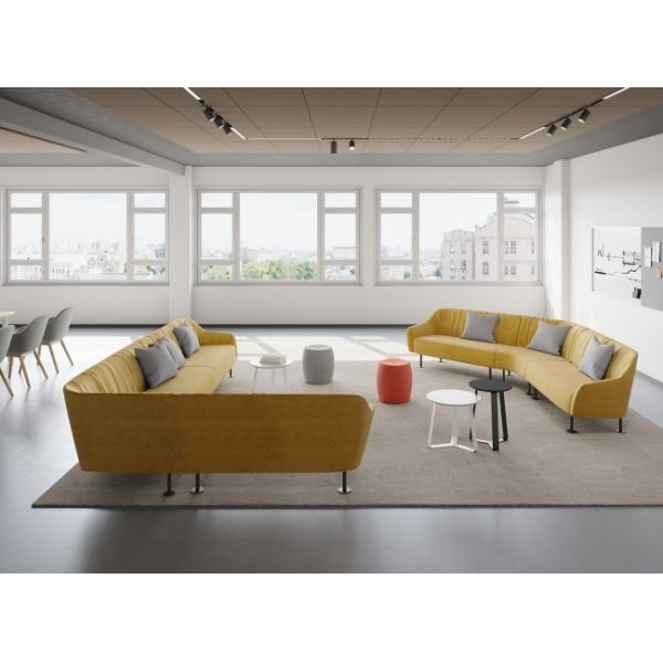 Fabric 135 Degree Curved Corner Sectional Sofa Comfortable For Relaxation