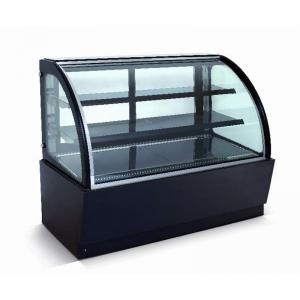 Buy cheap Curved Glass Refrigerated Display Case Cabinet For Cakes And Bakeries product