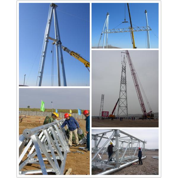 500kv Electric Power Transmission Line Substation Steel Structure Transmission Angle Steel Tower