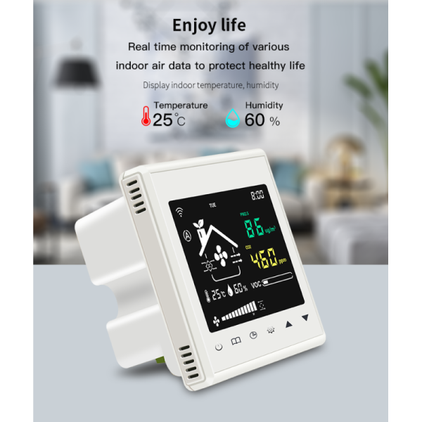 Smart HVAC Digital Ventilation Controller WiFi APP Remote Control For VOC PM2.5 CO2 Detection