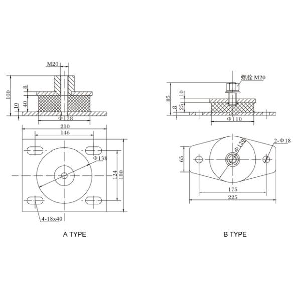 SN-JZD-S05 Traction Elevator System Damping Pad For Passenger Elevator