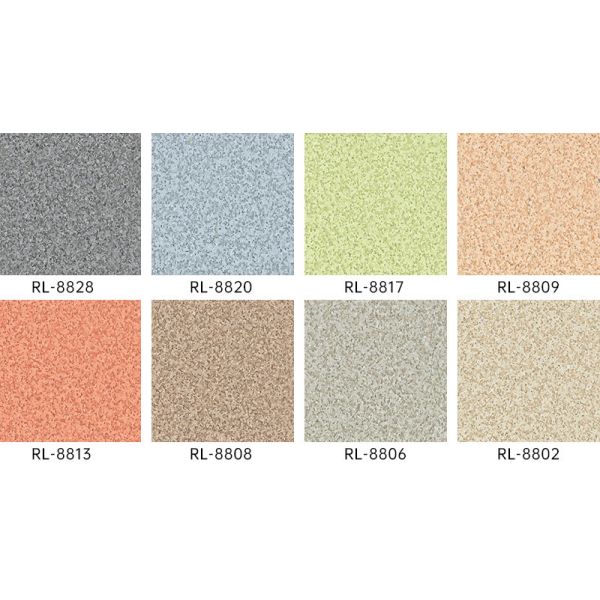 Impact-Resistant Homogeneous Flooring with Anti-Scratch Surface for Nursing Home Patient Rooms