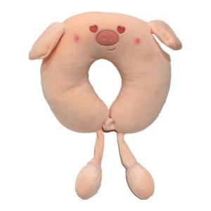 Buy cheap Flapping Ears Piggy 0.3m 11.81in U Shaped Head Stuffed Animal Neck Pillow Hypoallergenic product