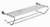 51448 towel shelf bathroom accessory brass chrome finish towel bar paper holder soap dish