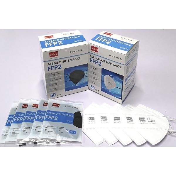 Buda-U Disposable Earloop Face Mask FFP2 NR Particulate Respirator , FFP2 Face Mask With CE0370, China Export White List