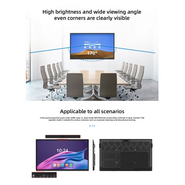 IR Touch Screen Smart Board Interactive Whiteboard 55" 65" 75" 86" 98" 110"