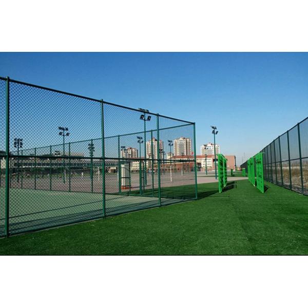4mm Wire Diameter Chain Link Fencing Galvanised Black And Green Highway Use