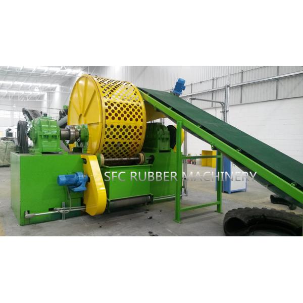 Two Shaft Tire Recycling Machine Compact Structure Tyre Shredding Machine