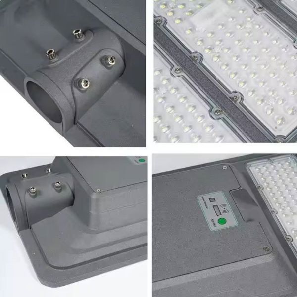 Integrated LED Solar Street Lamp with Motion Sensor & Remote Control IP65 Waterproof Outdoor Lighting for Road Garden Courtyard