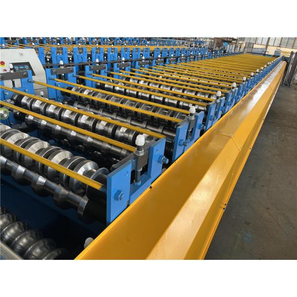 Double Layer Roofing Panel Roll Forming Machine Corrguated 22 Stations 76mm