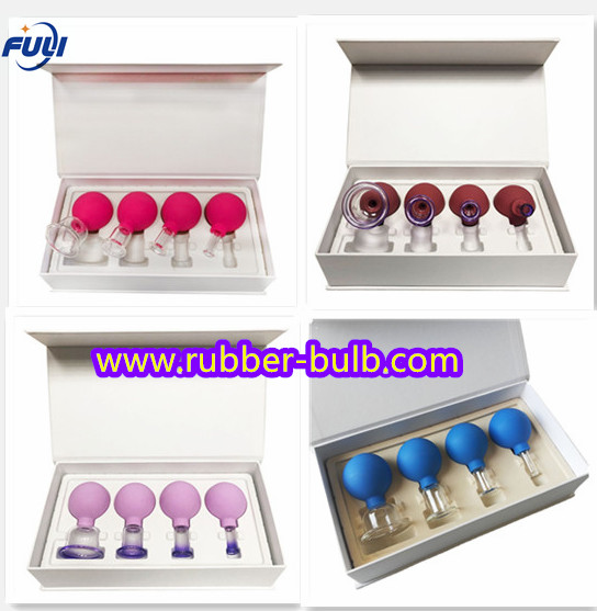 4 Pcs Facial Glass Cupping Perfect For Cupping Massage, Lymphatic Drainage, Anti Aging Beauty Tool, For Face, Neck