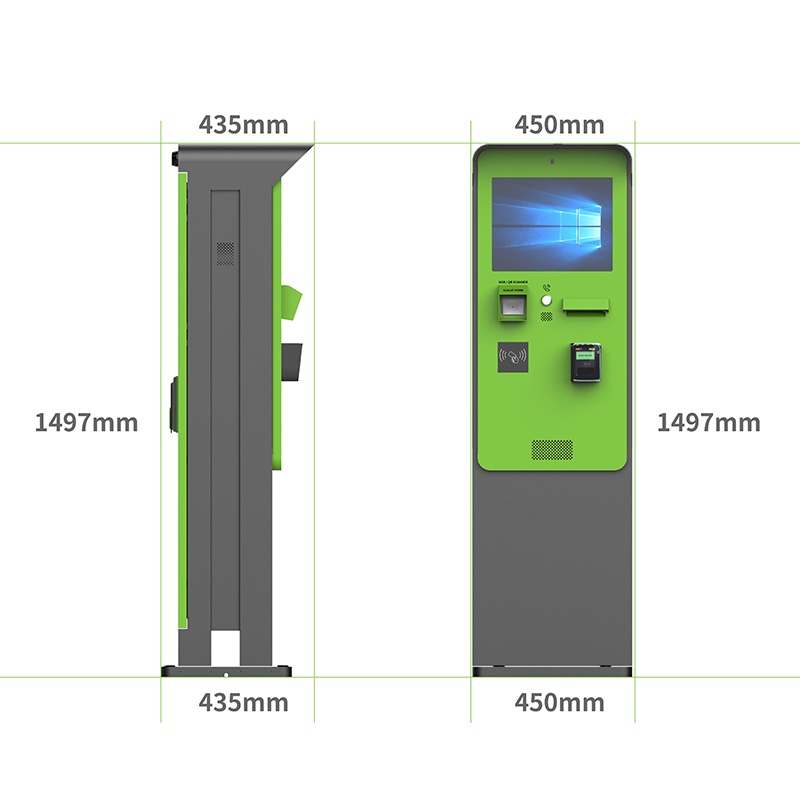 LKS Outdoor Waterproof Dustproof Sunlight Visible QR Code Bank Card Cash Payment Parking Lot Kiosk