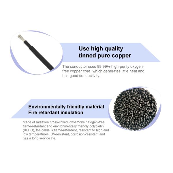 Photovoltaic Twin Core Solar Cable With Tinned Copper Conductor XLPO Insulation