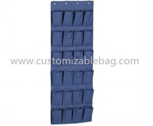 China Fashion Blue Non Woven Storage Boxes 24 Pocket Over Door Shoe Organizer on sale