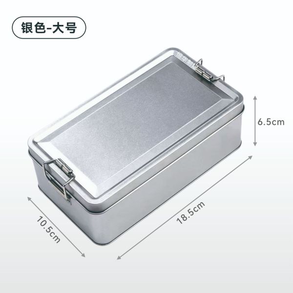 Tea Candy Tinplate Metal Can Square Rectangular for Mint Gift Packing Canned Food Candle